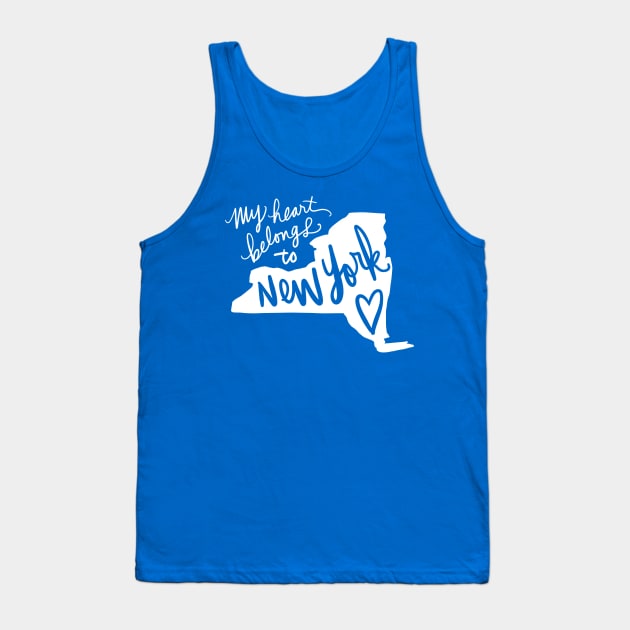 My Heart Belongs To New York: State Pride Tank Top by Tessa McSorley